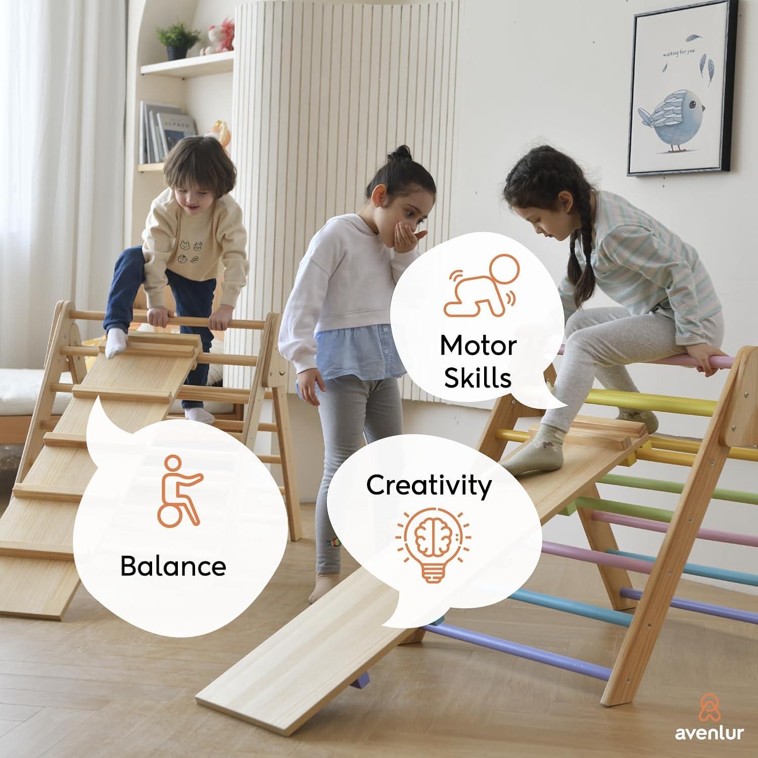 Escalera Triangular Plegable Avenlur Olive 3 en 1 para Niños