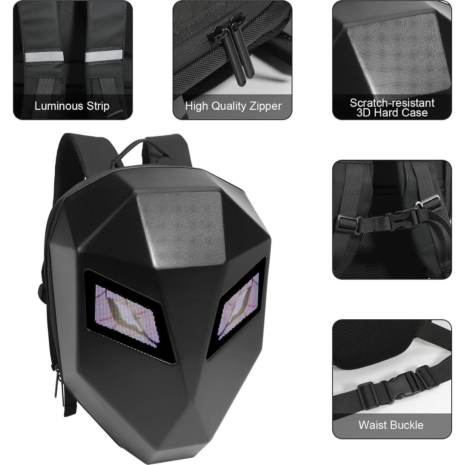 Mochila LED Inteligente para Laptop Hf-t5, Impermeable, 35L