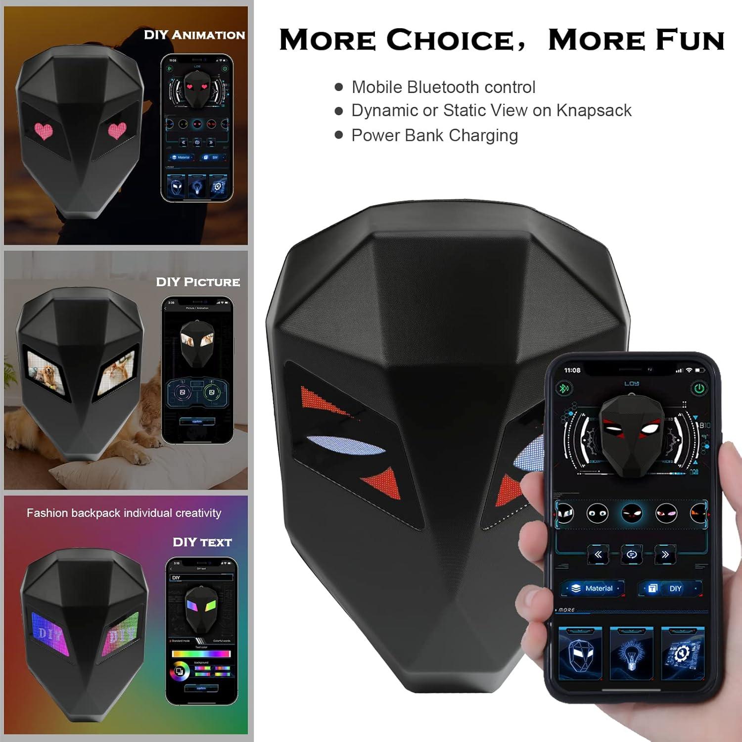 Mochila LED Inteligente para Laptop Hf-t5, Impermeable, 35L