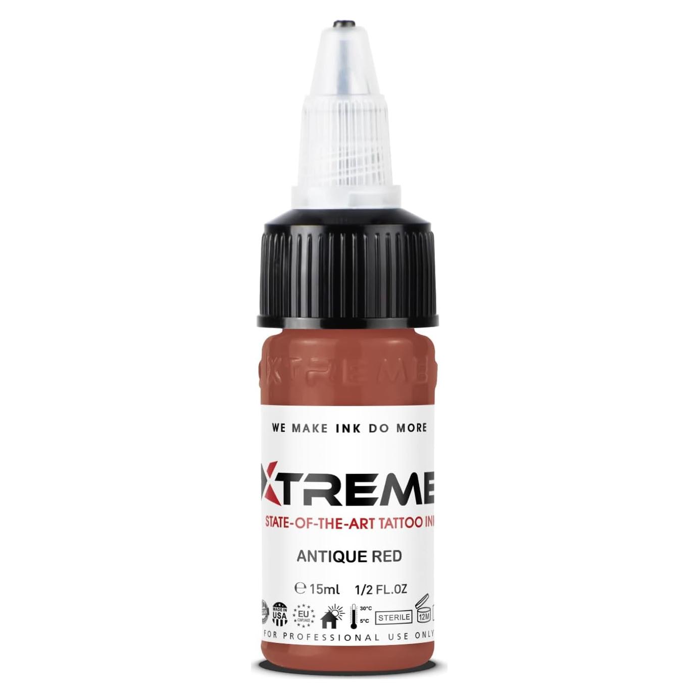 Tinta para Tatuajes Xtreme Rojo Antiguo 0.5 oz a Base de Agua