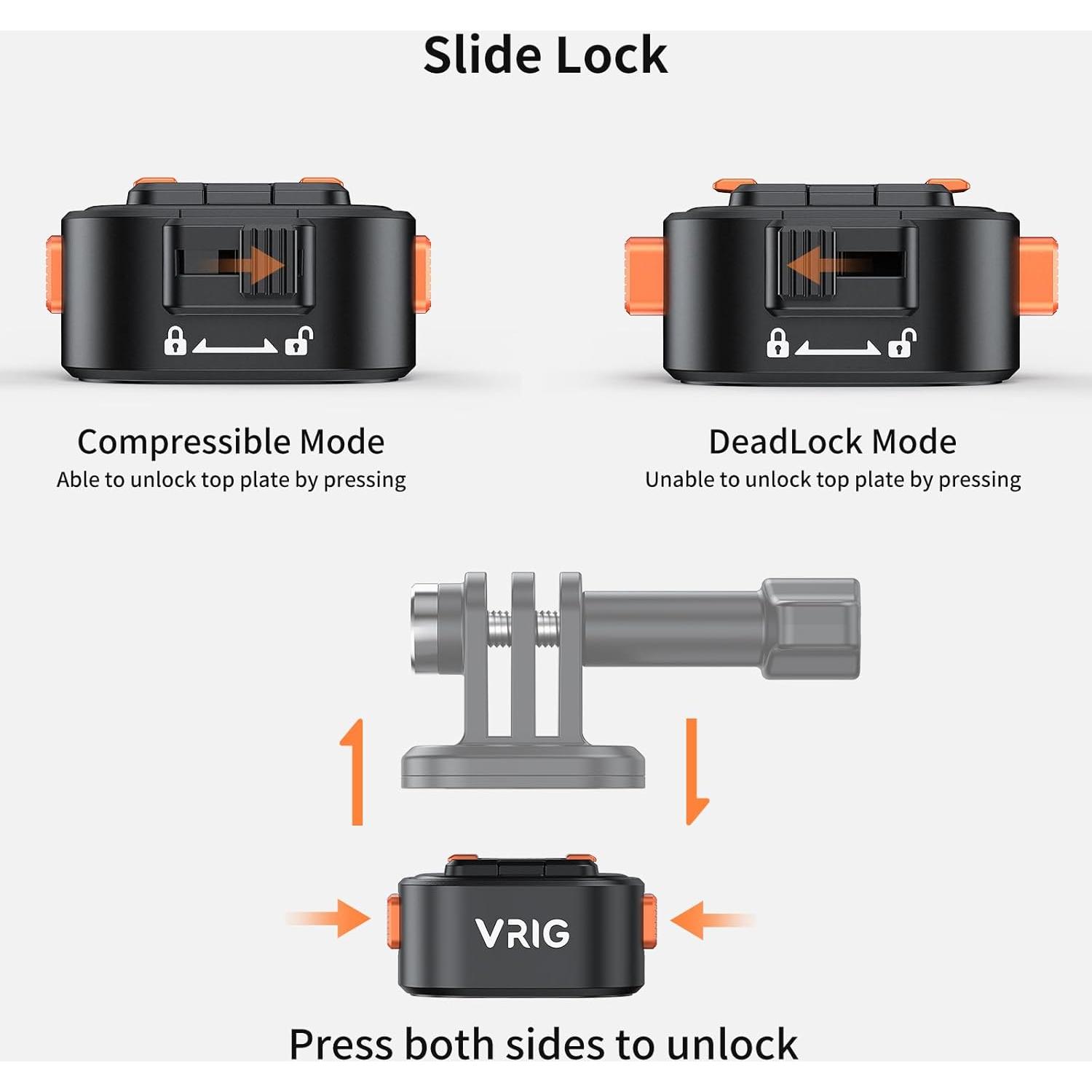 Placa de liberación rápida VRIG Claw Mini 1/4 para trípode
