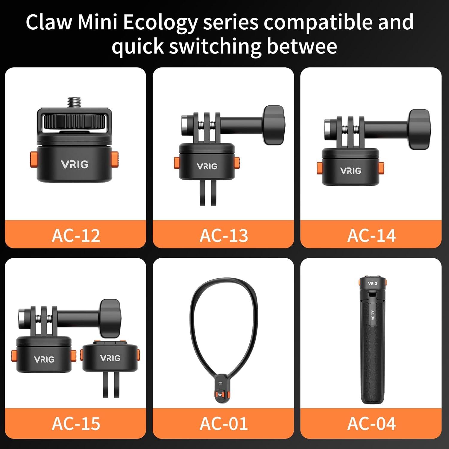 Placa de liberación rápida VRIG Claw Mini 1/4 para trípode