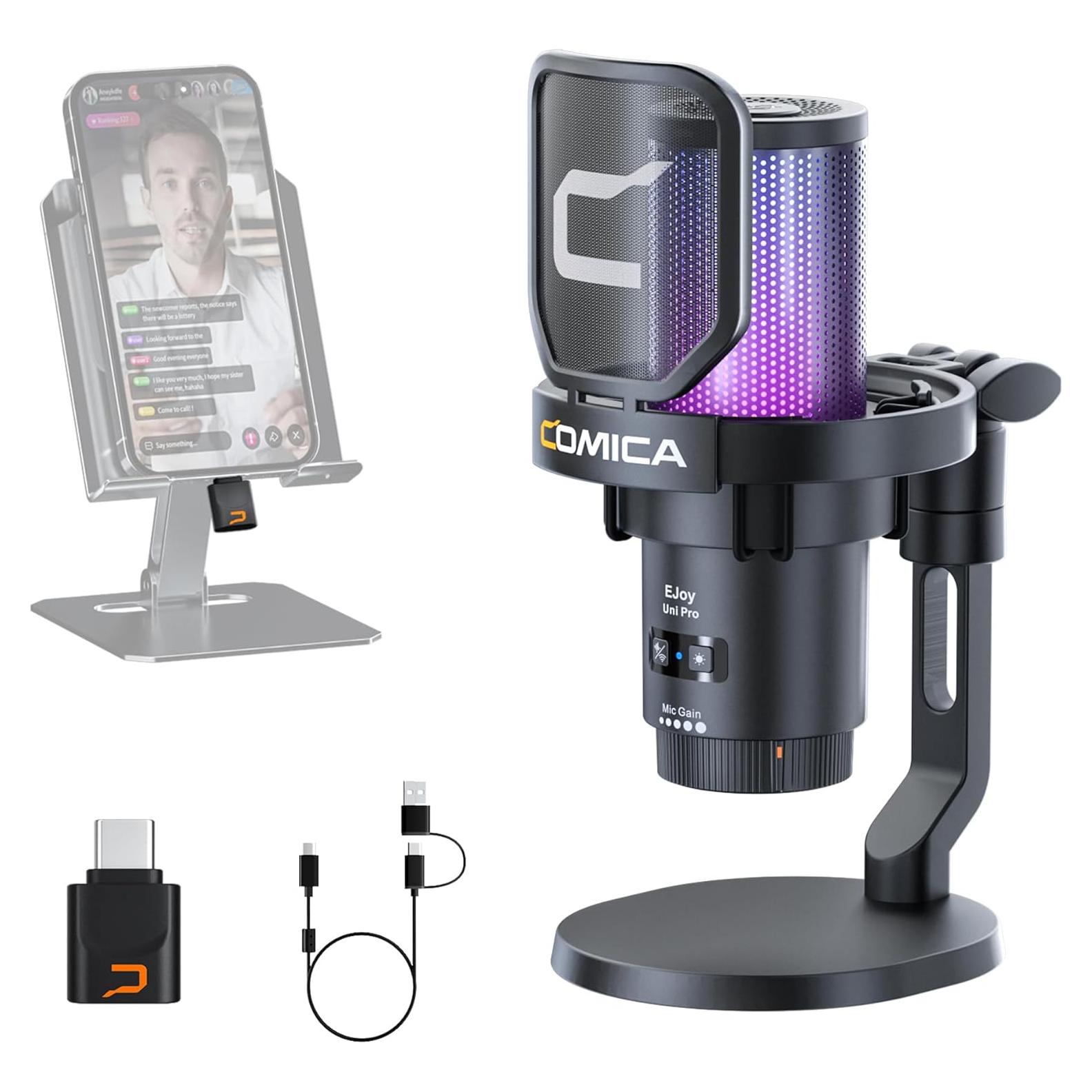 Micrófono Inalámbrico Comica Ejoy Uni Pro USB para Juegos