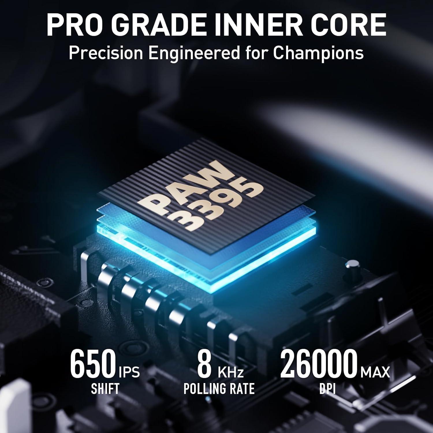 Ratón Gaming Inalámbrico INPHIC IN10P 60g 26000 DPI Tri-Modo