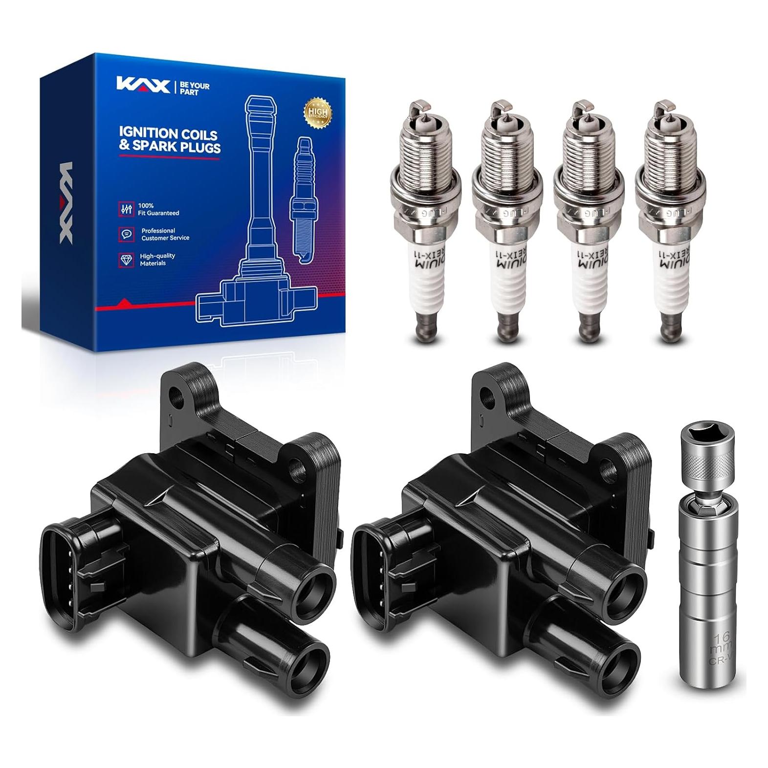 KAX Bobinas de Encendido y Bujías de Iridio para Toyota Corolla 1998-1999