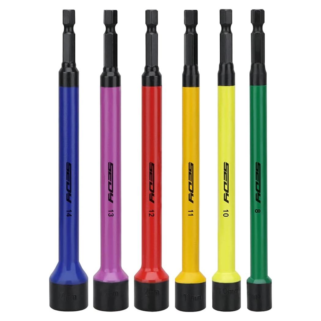 Juego de Destornilladores de Tuerca Magnéticos SEDY 6 Piezas 15.24 cm