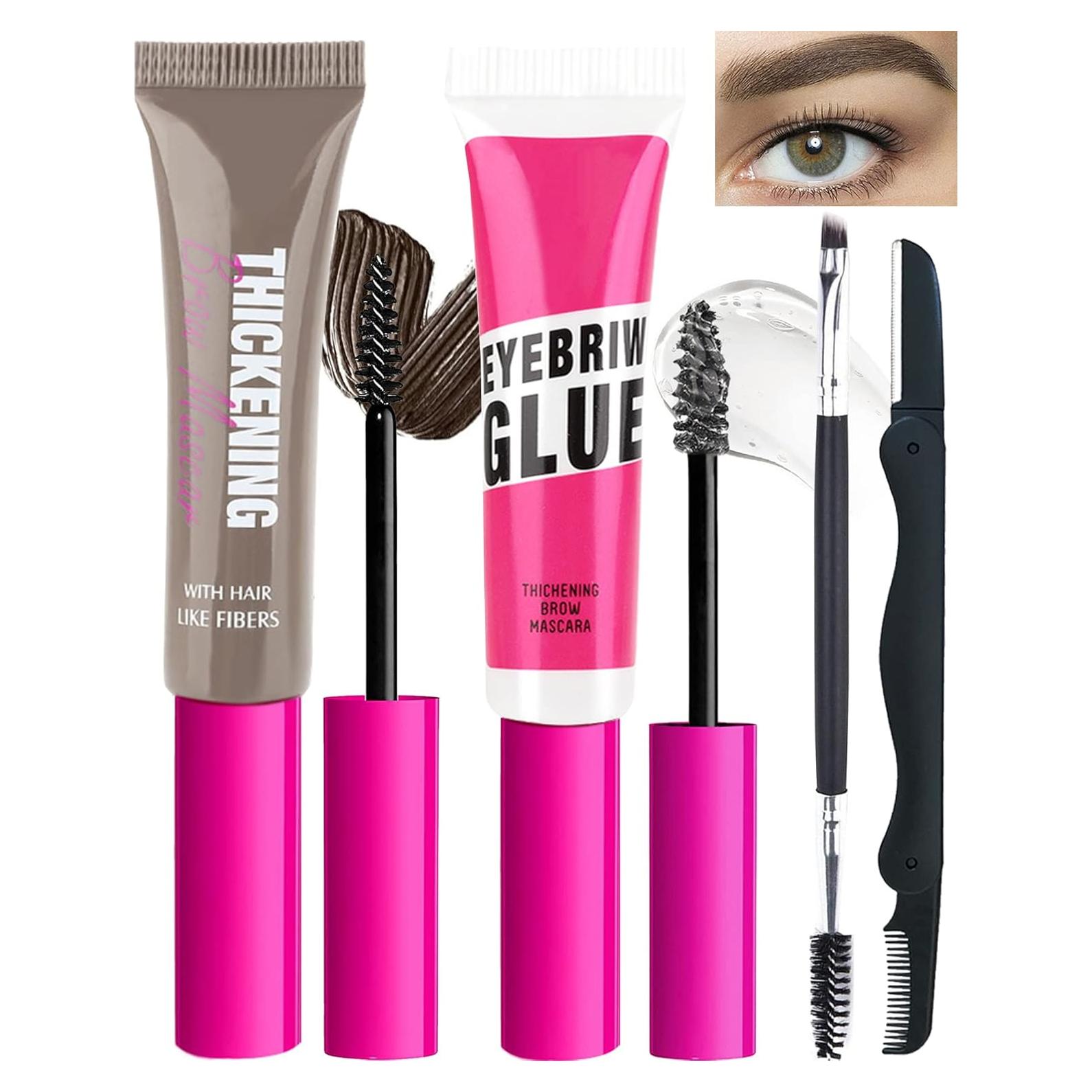 Set Gel de Cejas Tinte Impermeable - Marca Desconocida - Color Rubia Fría