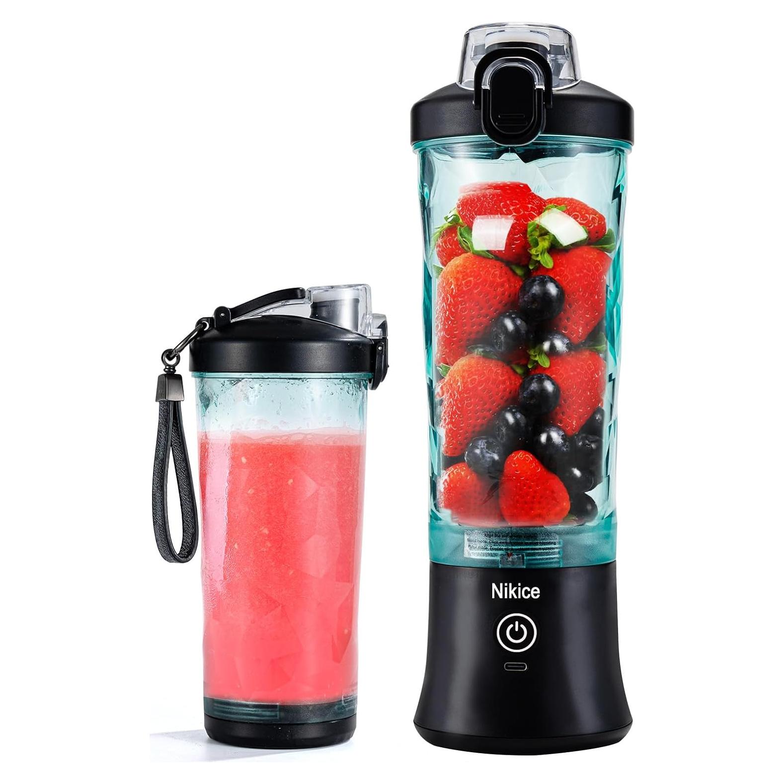 Mezclador Portátil Nikice 600ml USB, Tritura Hielo, Libre BPA