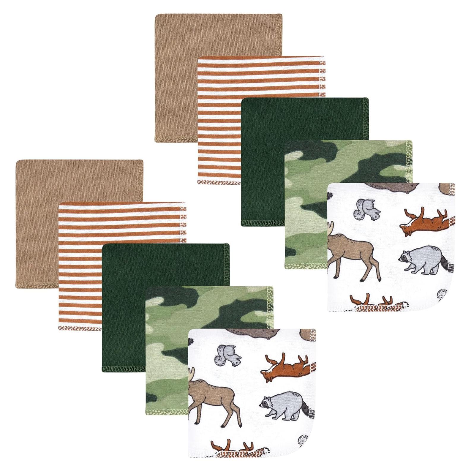 Paquete de 10 Pañuelos de Algodón Franela Hudson Baby Unisex