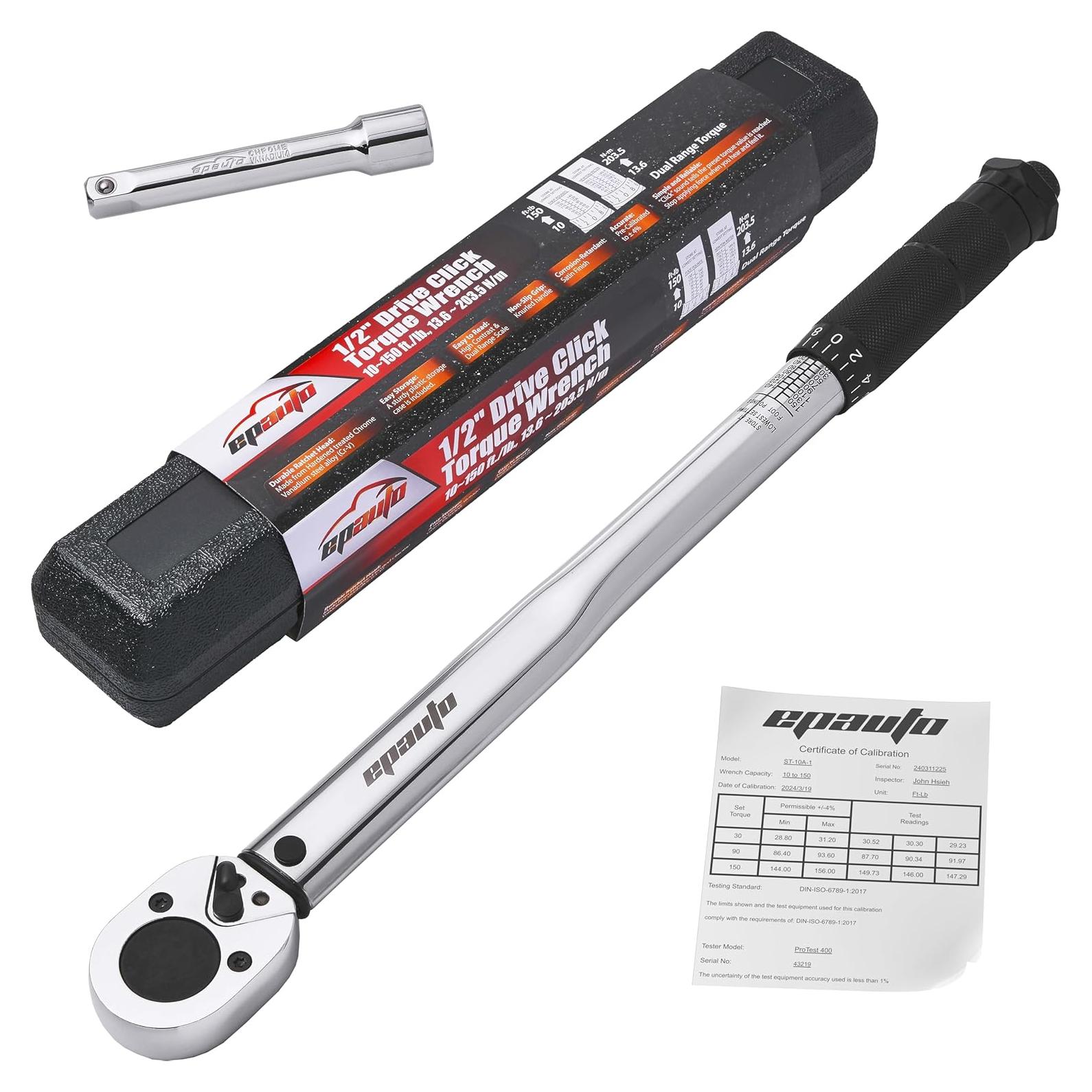 Llave de Torque Dinamométrica EPAuto 1/2" 10-150 ft-lb