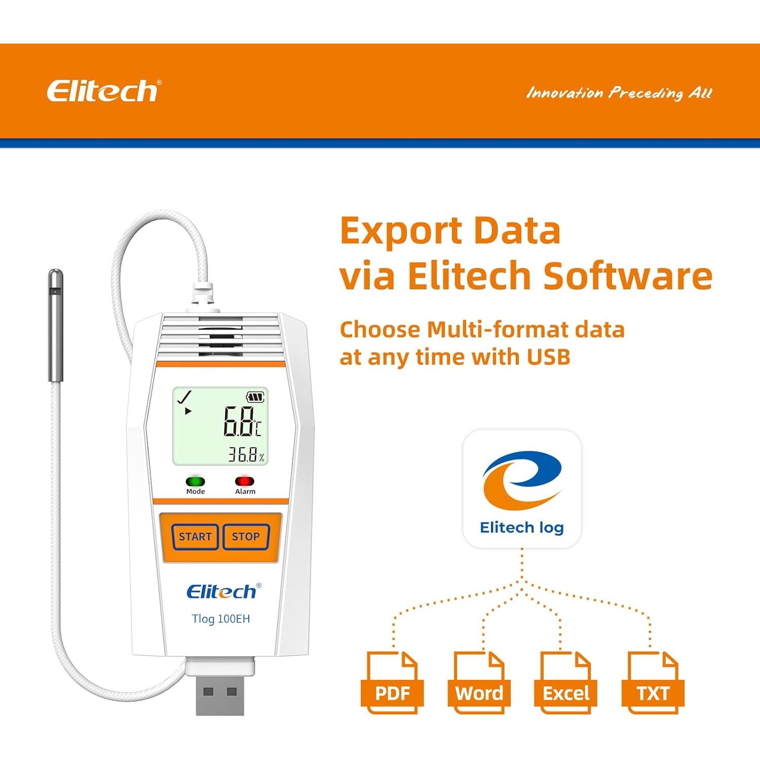 Registrador de Datos Elitech Tlog 100EH Temperatura y Humedad