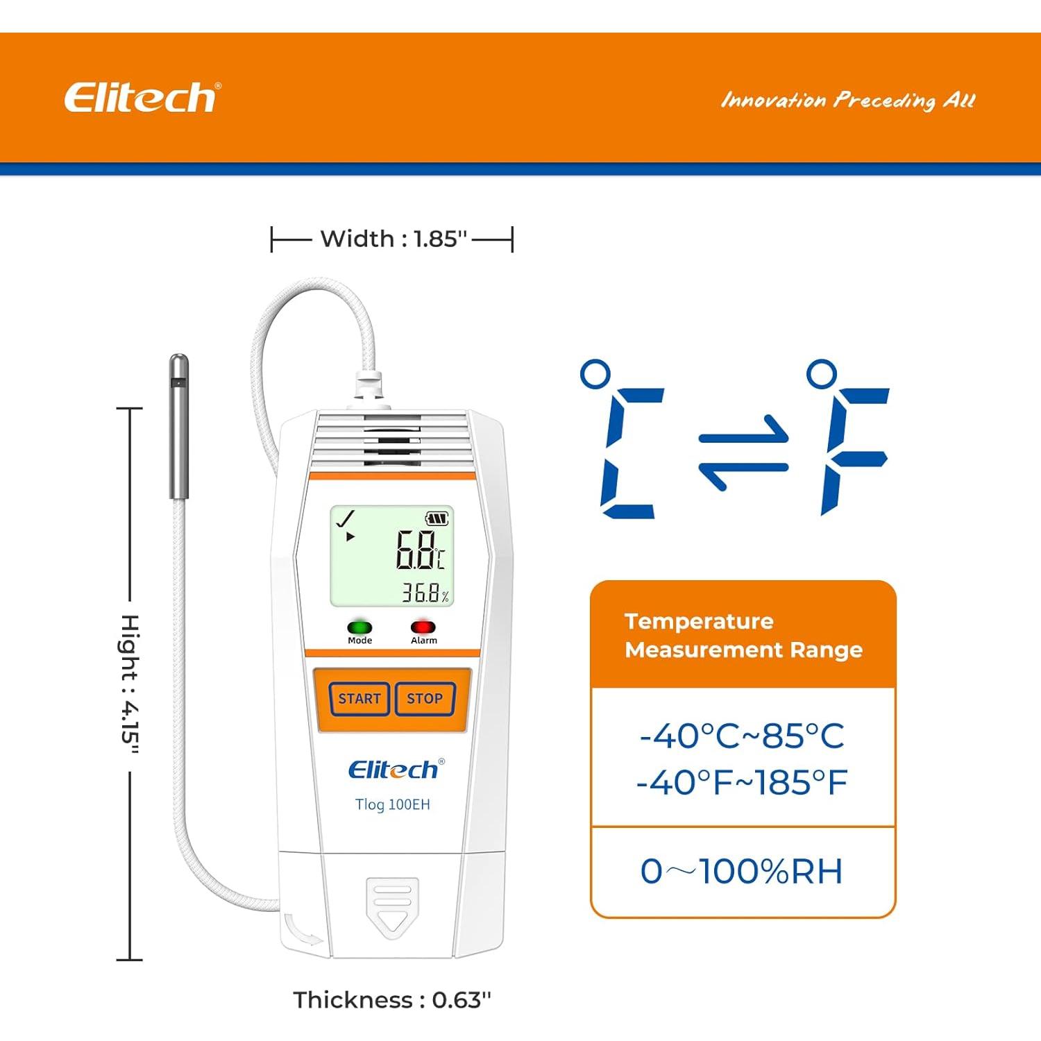 Registrador de Datos Elitech Tlog 100EH Temperatura y Humedad
