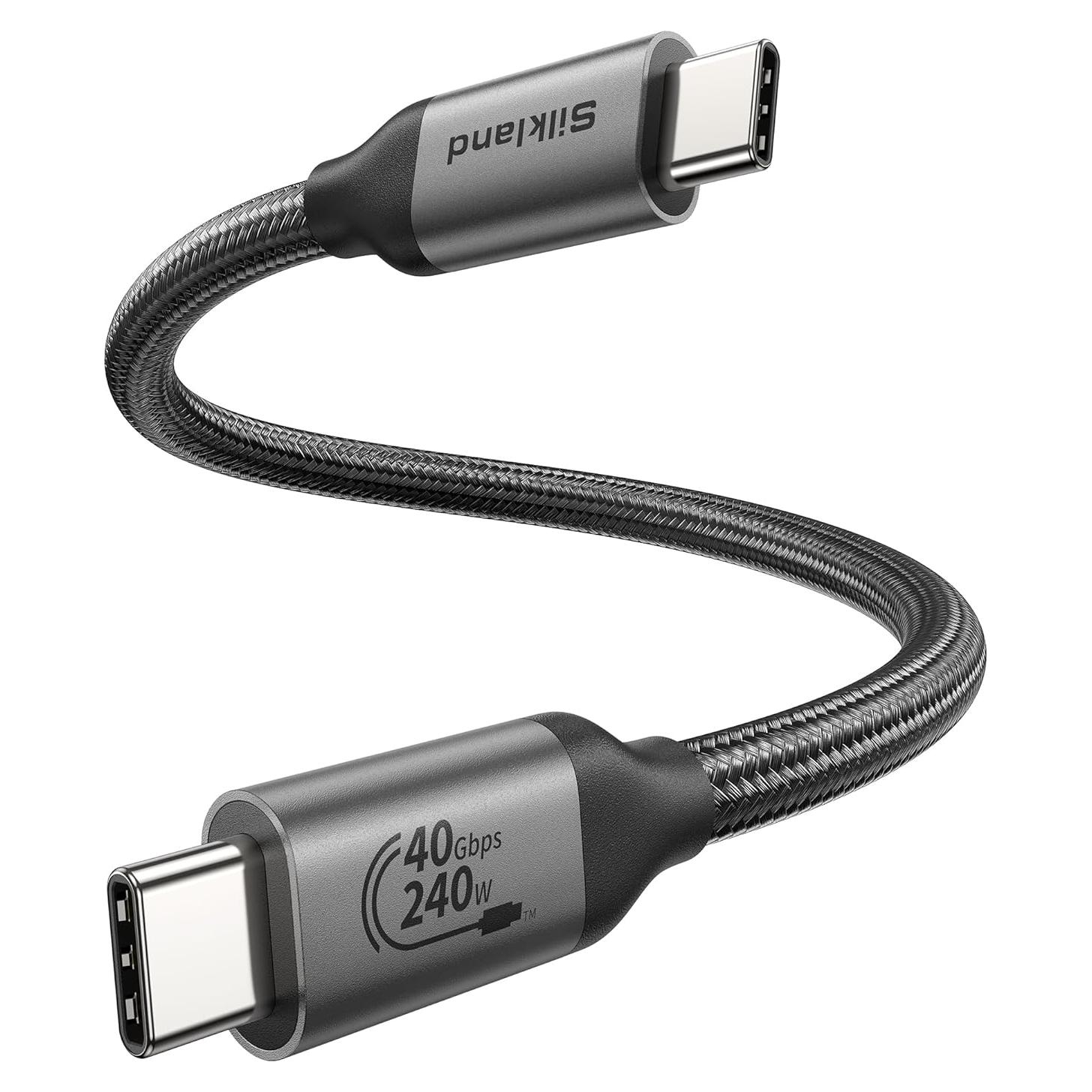 Cable USB 4 Silkland Thunderbolt 4 0.30m 40Gbps 240W 8K