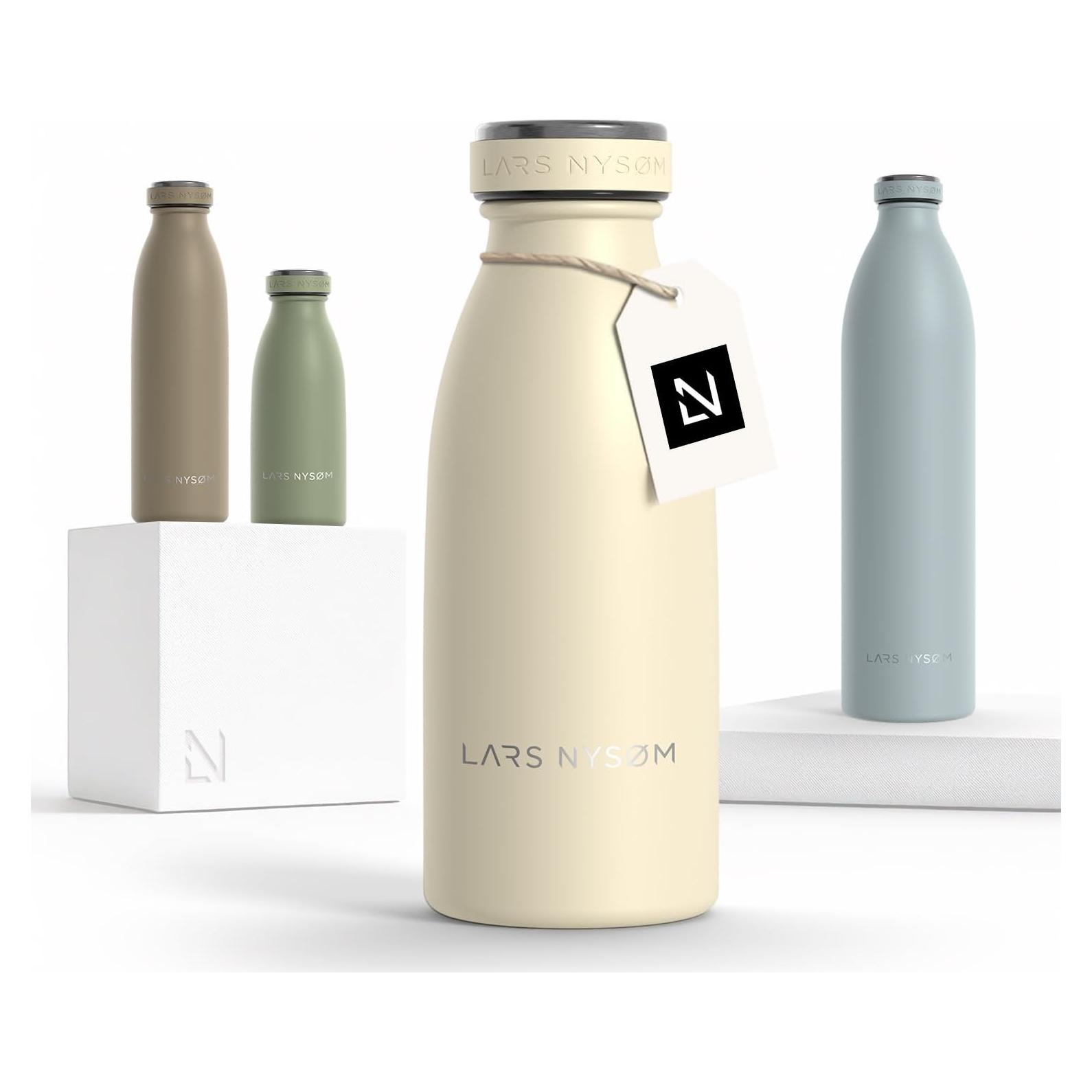 Botella de Agua Aislada LARS NYSØM 350ml Beige Almendra