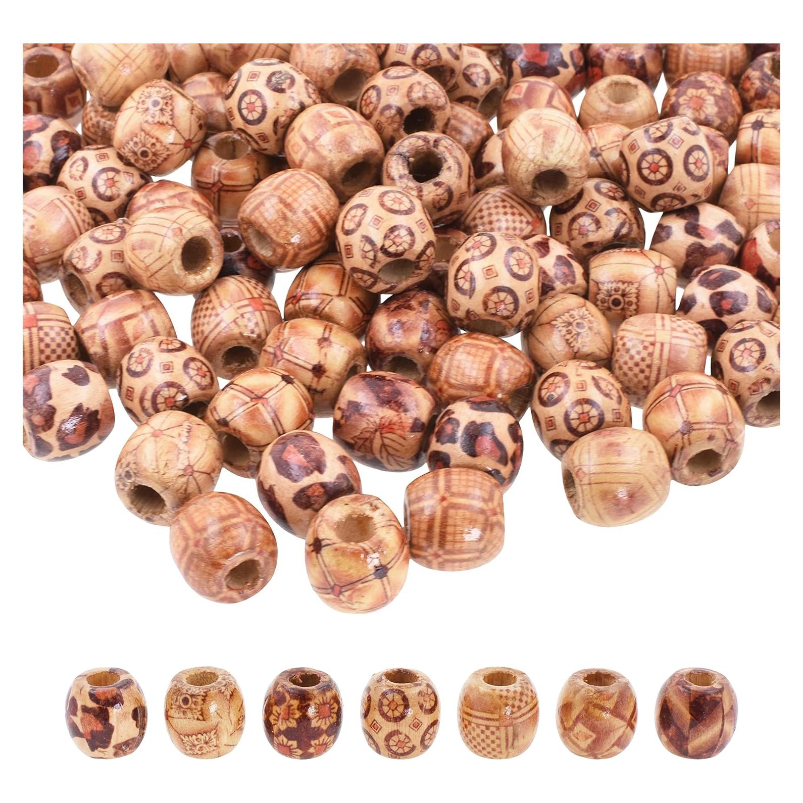 Cuentas de Madera Mandala Crafts 17mm Patrones Africanos 200 Pcs