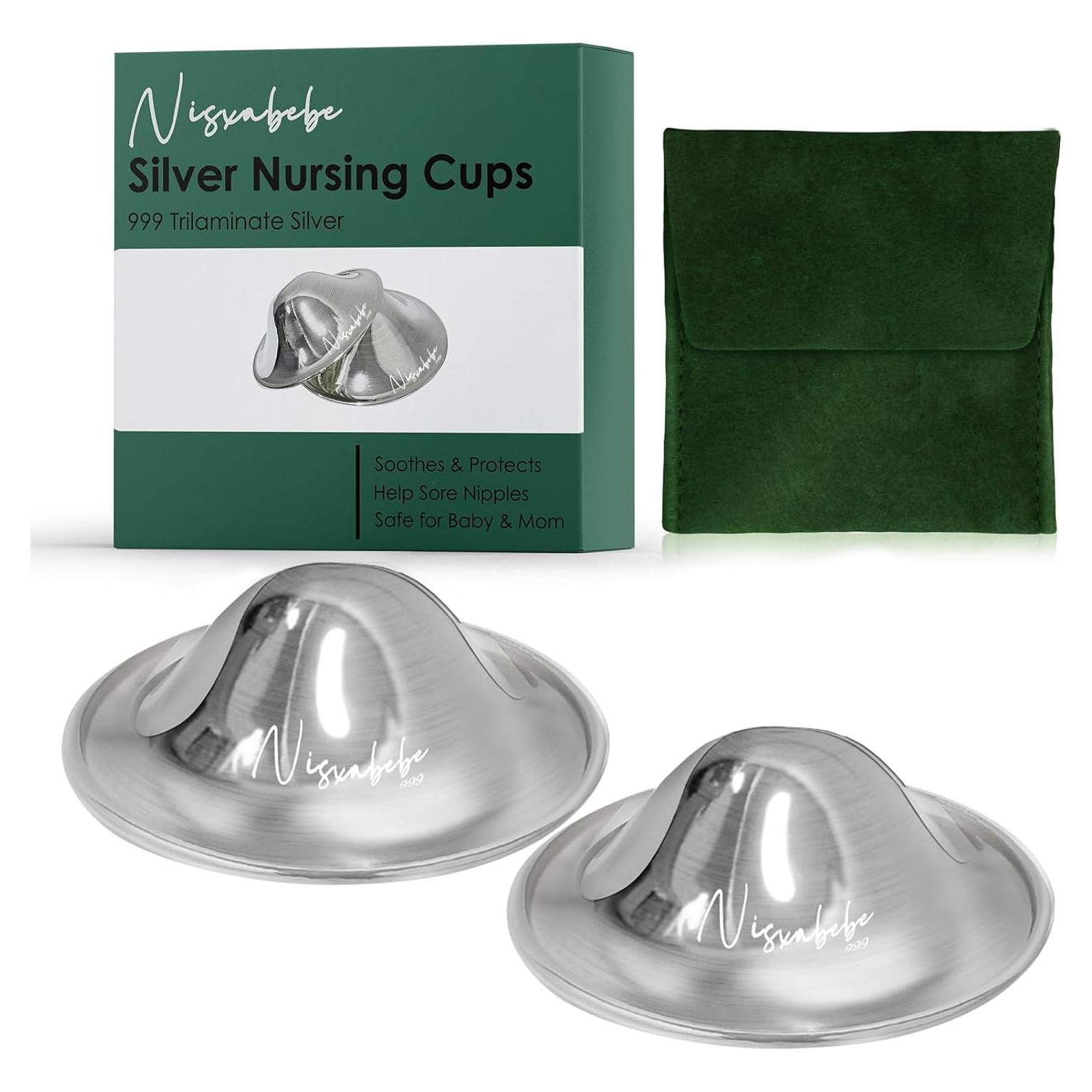 Copas de Plata para Lactancia Nisxabebe - Maxi, 999 Plata