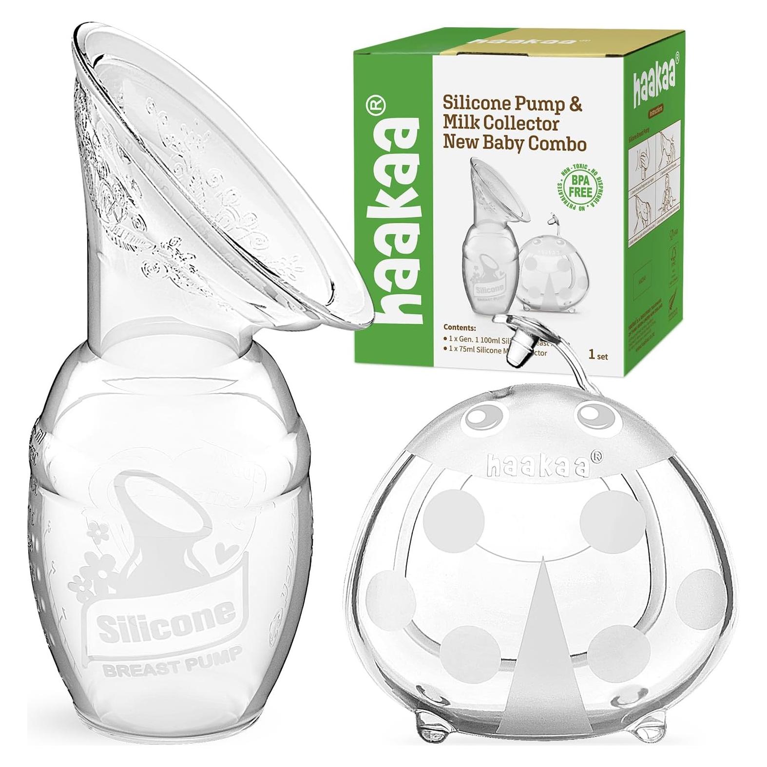 Bomba Manual de Lactancia Haakaa 4oz y Colector Ladybug 75ml