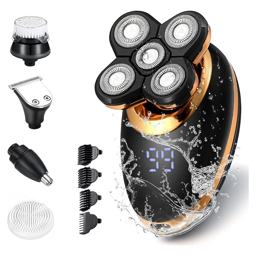 Afeitadora eléctrica 5 en 1 Dghvin Oro 5D recargable USB