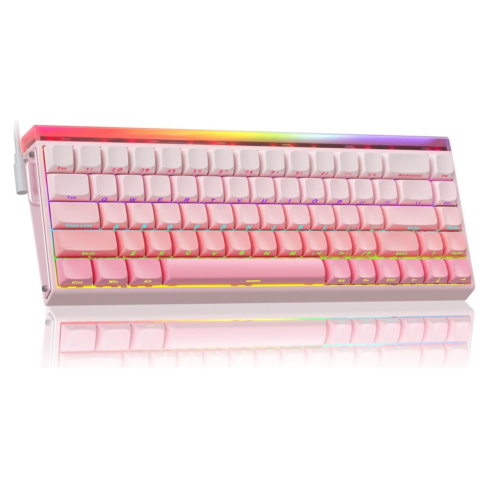 Teclado Gaming AULA HERO 68HE 60% Con Cable RGB PBT