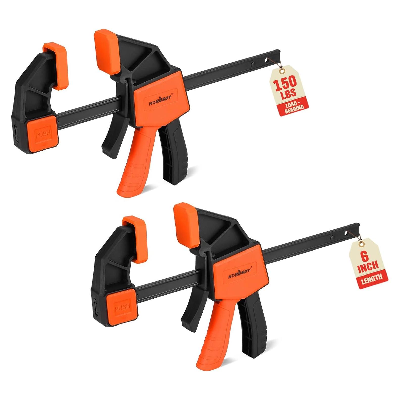 Abrazaderas de Barra 6" HORUSDY - Paquete de 2, Alta Resistencia