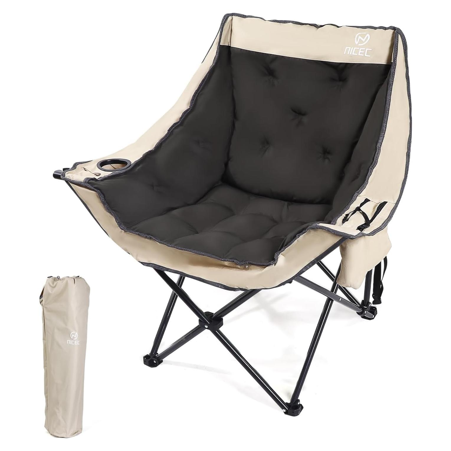 Silla de Camping Plegable Nice C XL con Almohadilla Gruesa