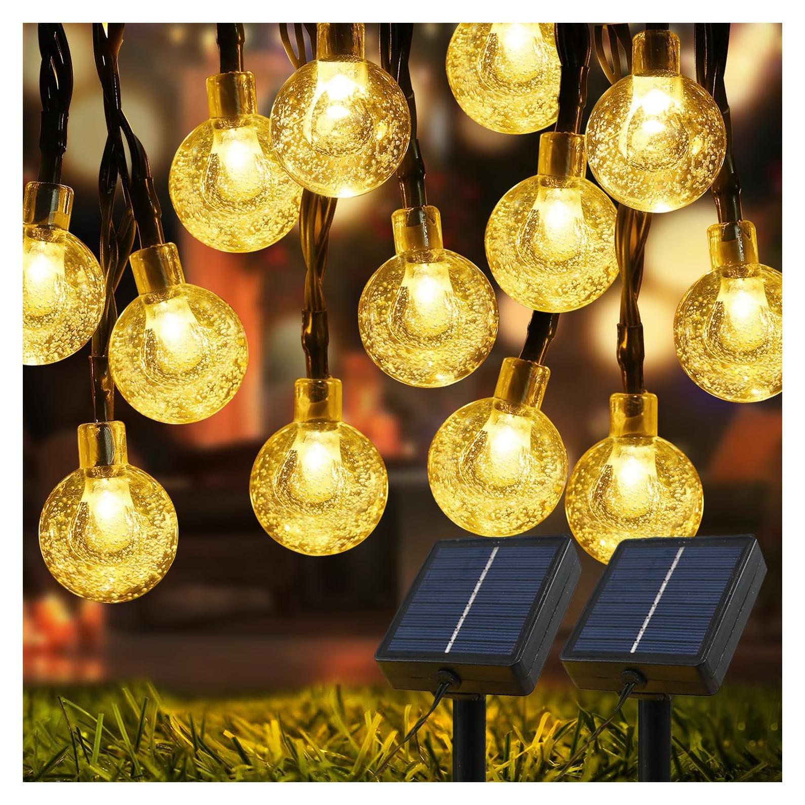 Luces Solares de Cadena USOKYO 200 LED 33.5m Blanco Cálido