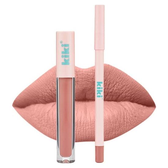 Kit de Labios Kiki: Pintalabios Líquido y Lápiz Mate CLOE