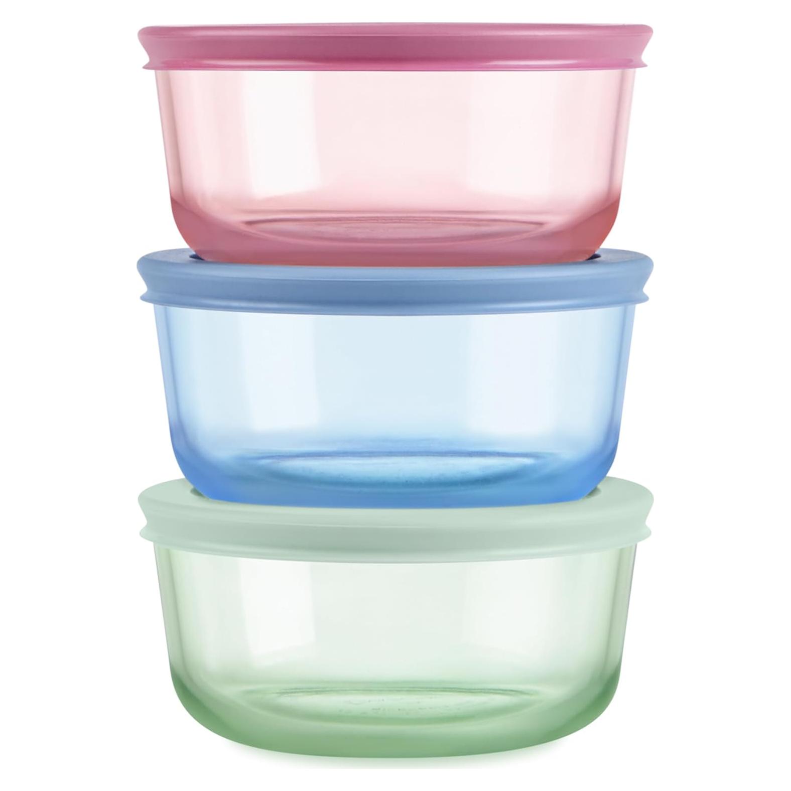 Contenedores de Almacenamiento de Vidrio Pyrex - Paquete de 3