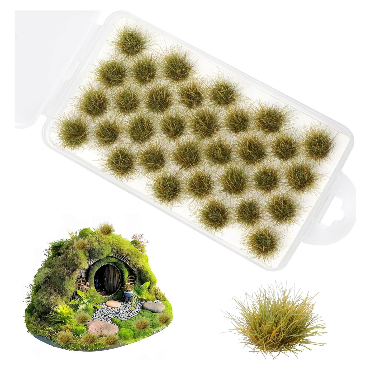 32 Piezas de Hierba Estática Loghohu para Diorama 10x13 cm