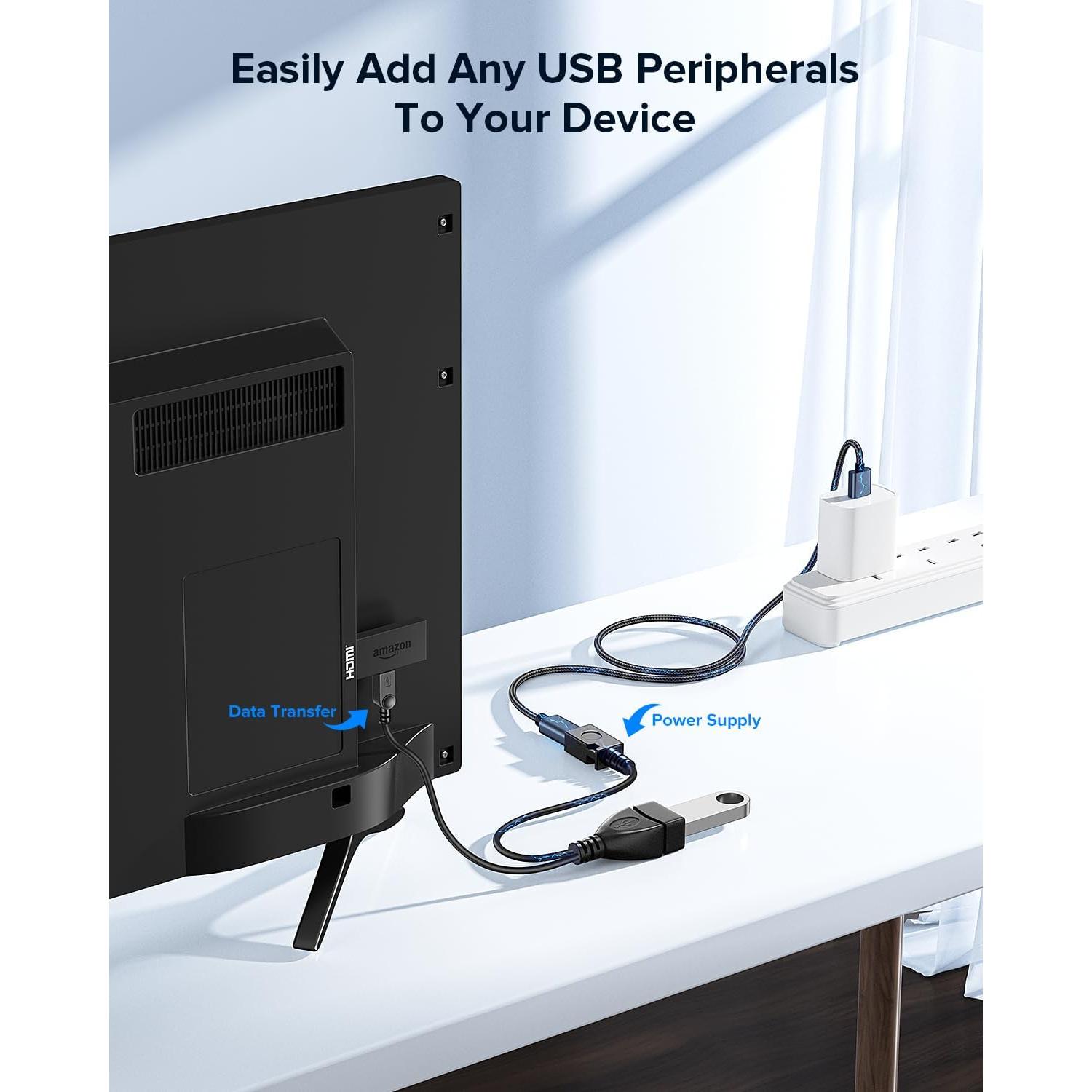 Adaptador Micro USB OTG con Alimentación ANDTOBO - Paquete de 2