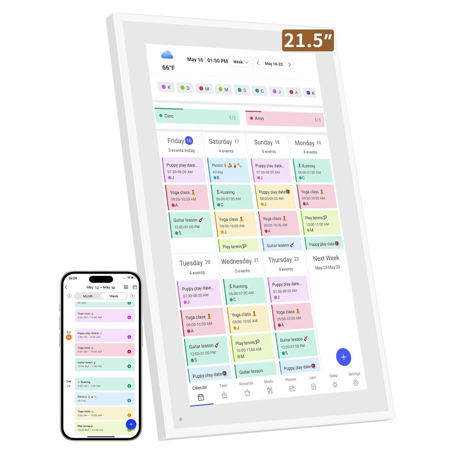 Calendario Digital Inteligente LiviNGPAi 21.5" Pantalla Táctil HD