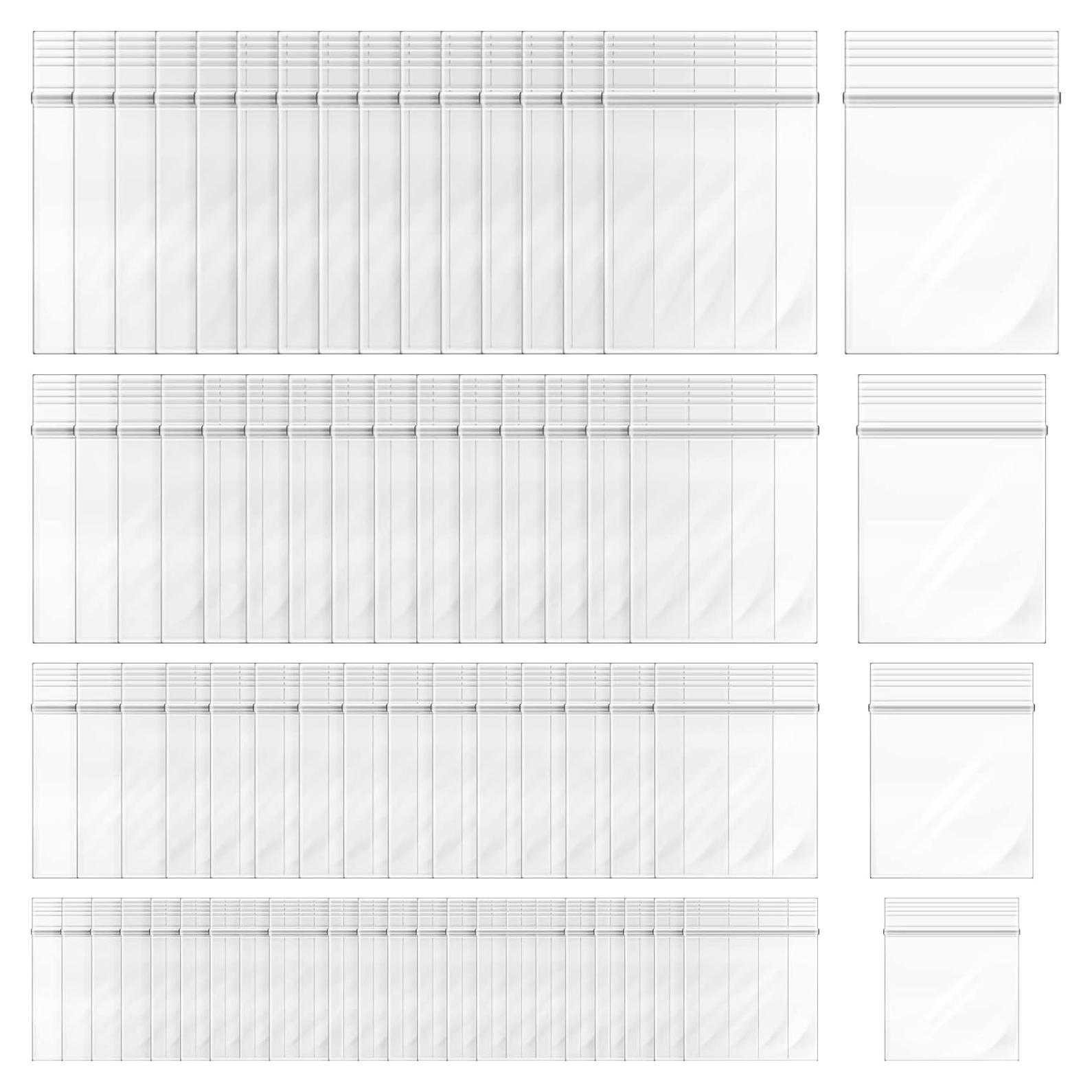 400 Bolsas de Plástico PET 7 MIL para Joyería y Almacenamiento