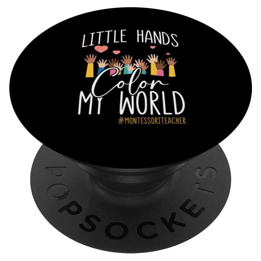 PopSockets Adhesivo PopGrip Pequeñas Manos Colorean Mi Mundo