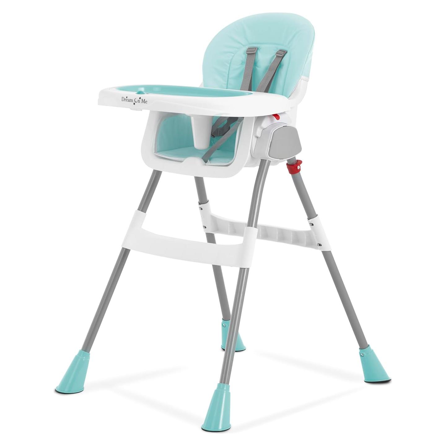 Silla Alta Portable 2-en-1 Dream On Me Aqua, Ajustable y Compacta