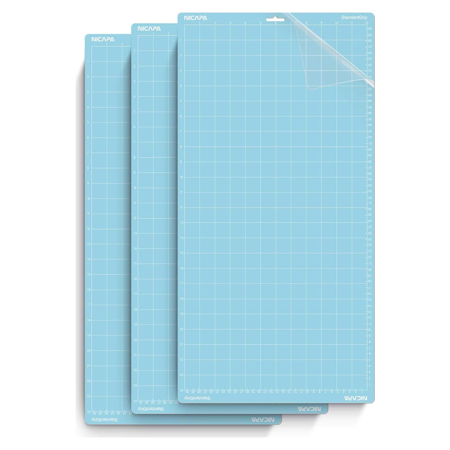 Alfombrilla de Corte Nicapa LightGrip para Silhouette Cameo 30.48x60.96 cm - 3 Paquetes