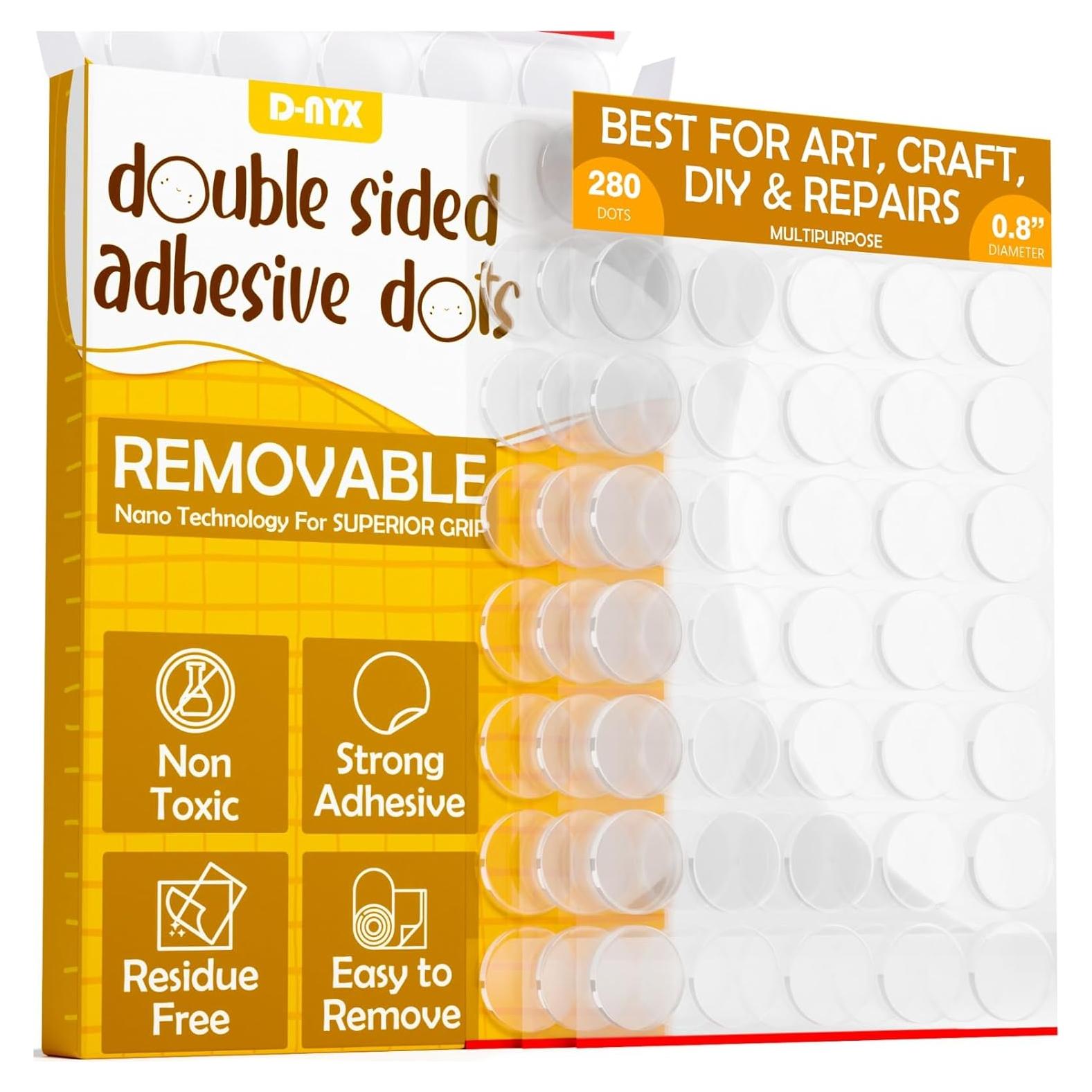 Puntos Adhesivos Doble Cara D-NYX 280 Piezas Transparentes