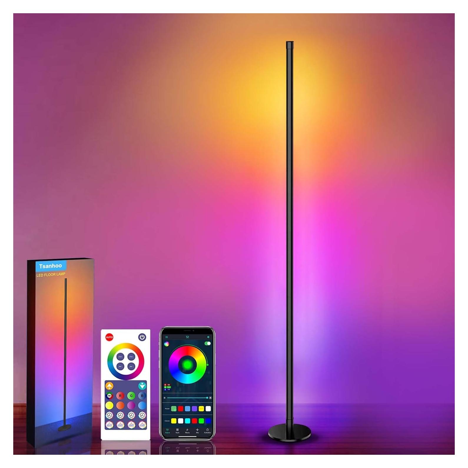 Lámpara de Pie Esquinera RGB Tsanhoo 123.2cm Control APP