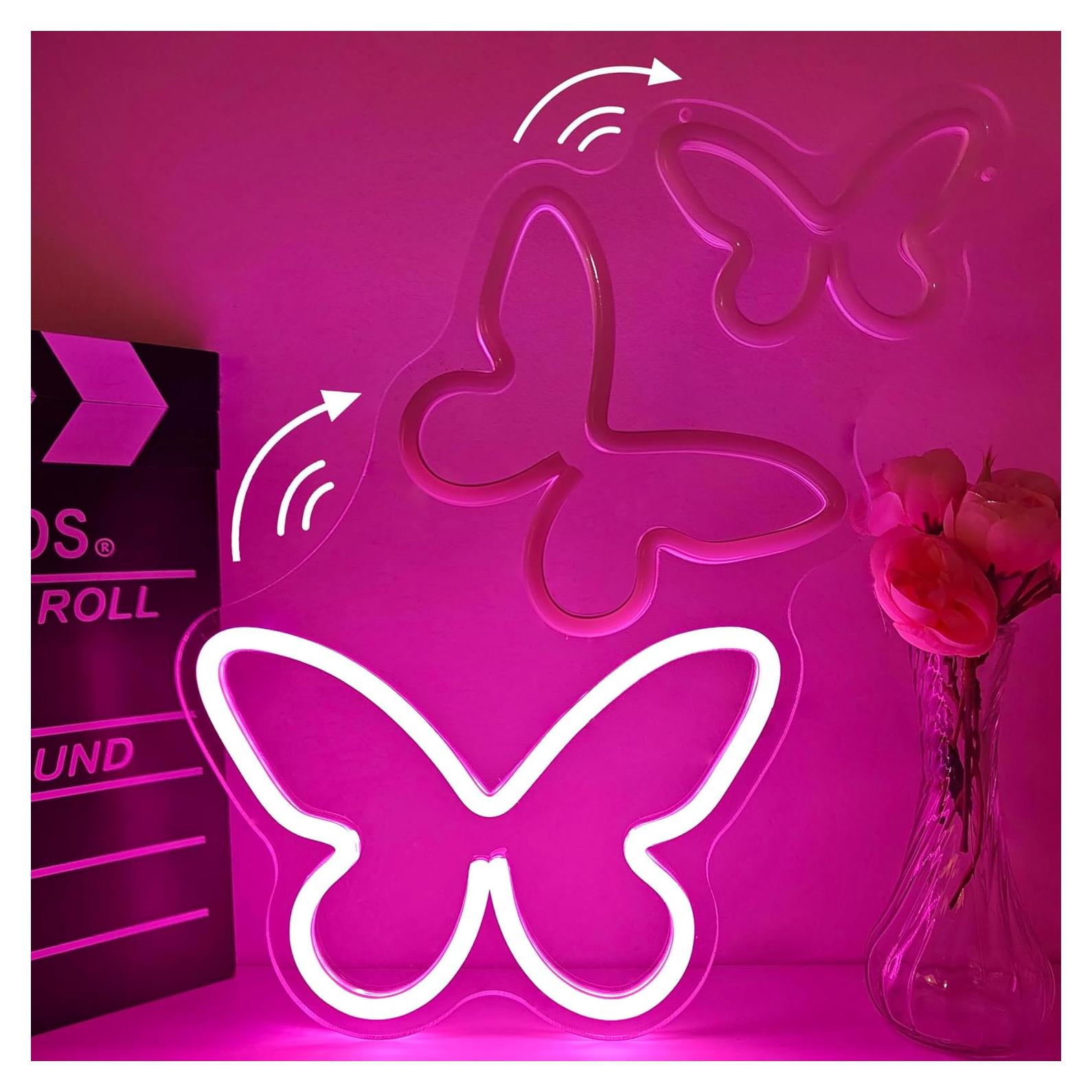 Luz de Neón Mariposa Regulable Dpaint 34.69x30cm LED