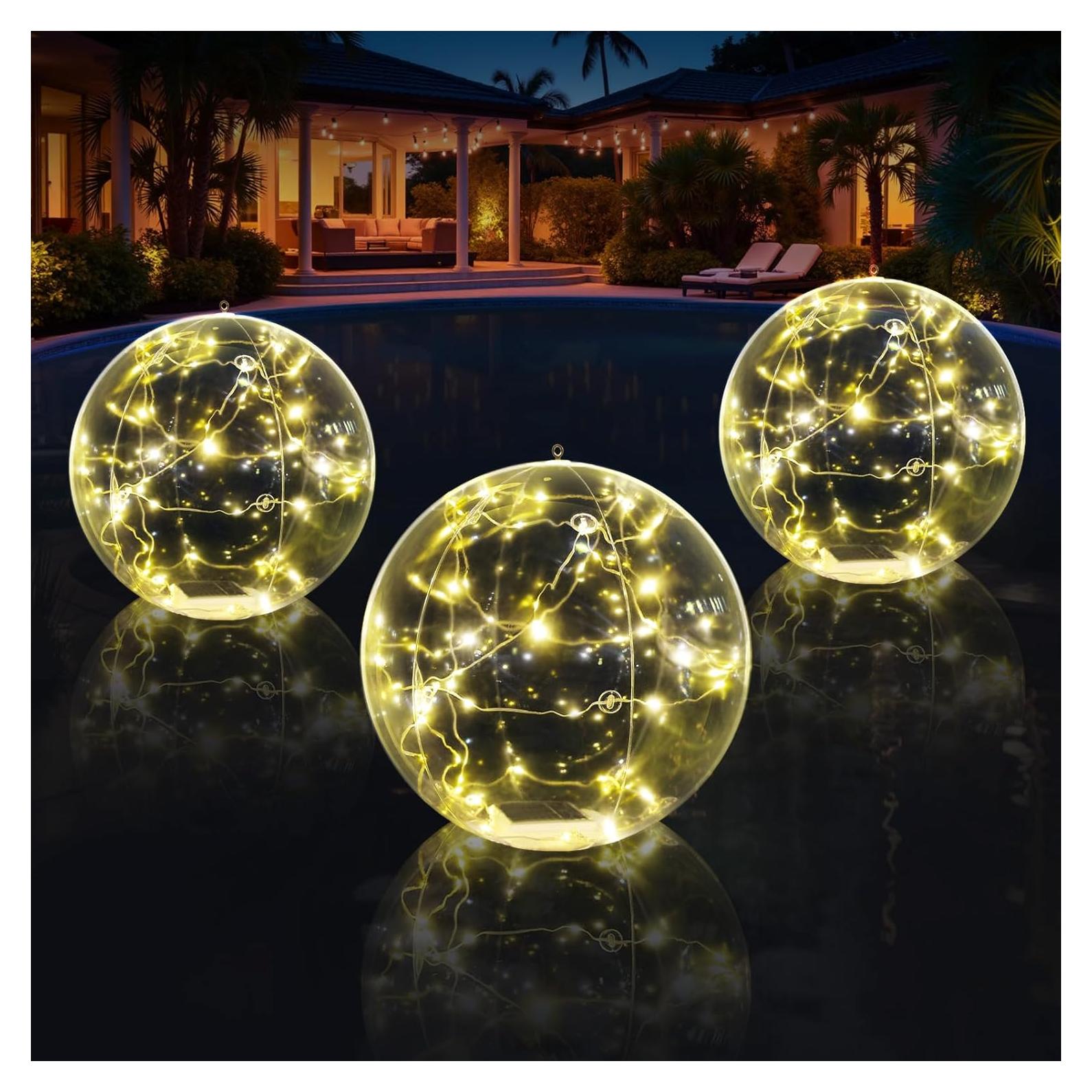 Luces Flotantes Solares Askyli 15" para Piscina IP68