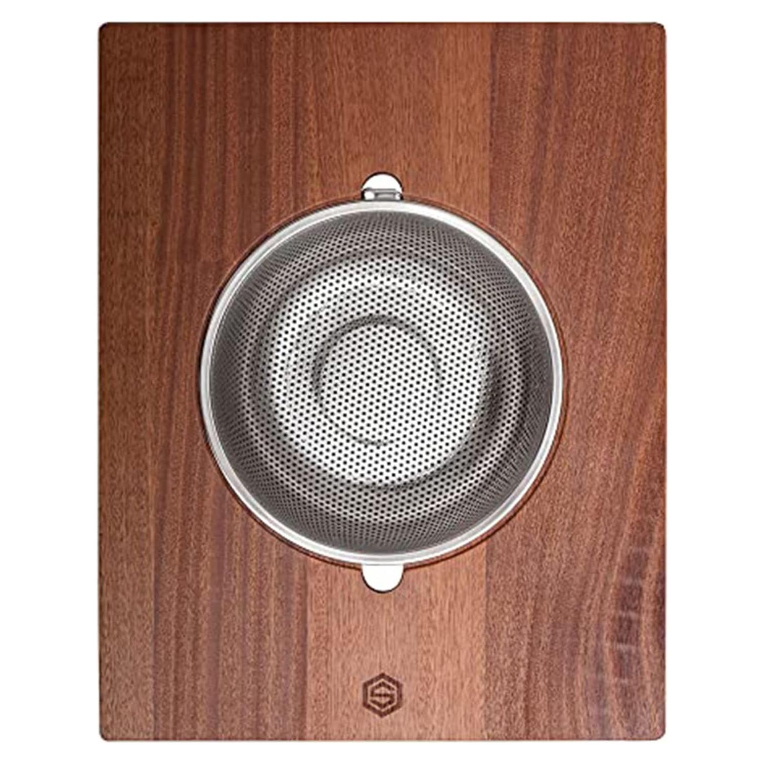 Combo Tabla de Cortar Madera y Colador Acero Inoxidable 41.6x34.9cm