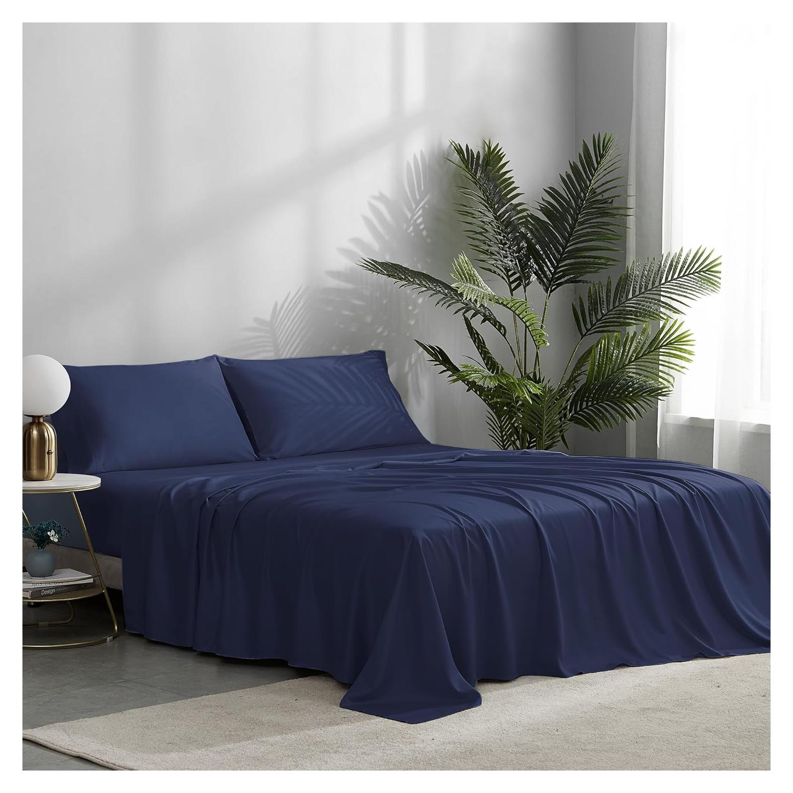 Juego de Sábanas NATUREFIELD King Dividido Superior 4 Piezas