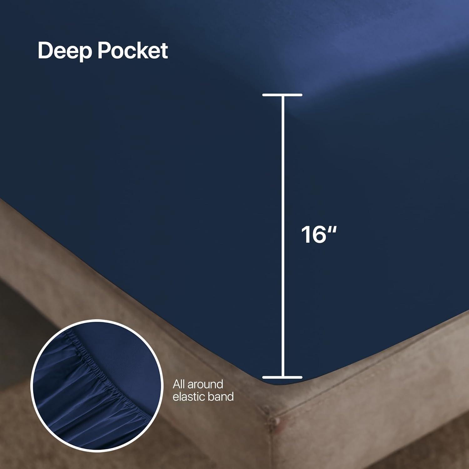 Juego de Sábanas NATUREFIELD King Dividido Superior 4 Piezas