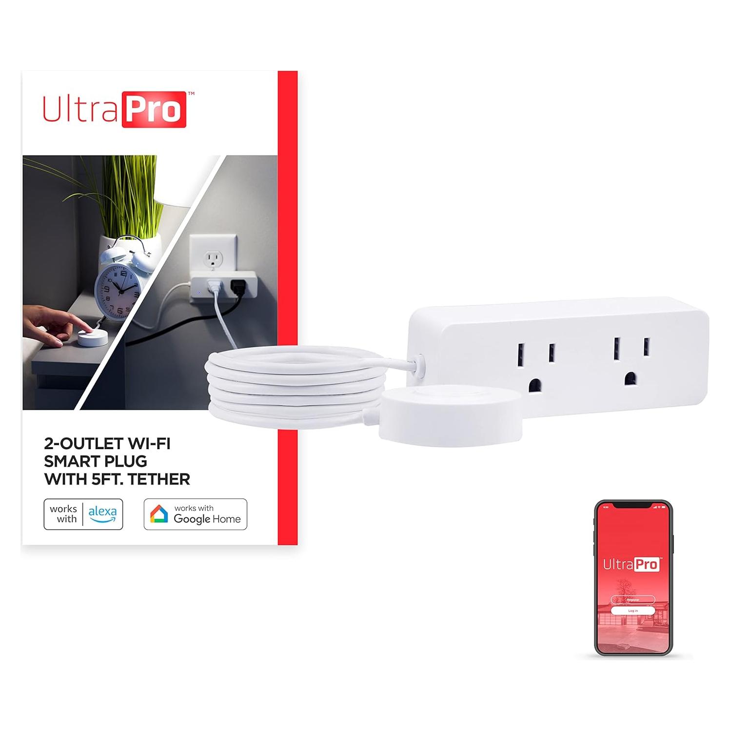 Enchufe Inteligente Doble UltraPro WiFi 2.4GHz con Tether