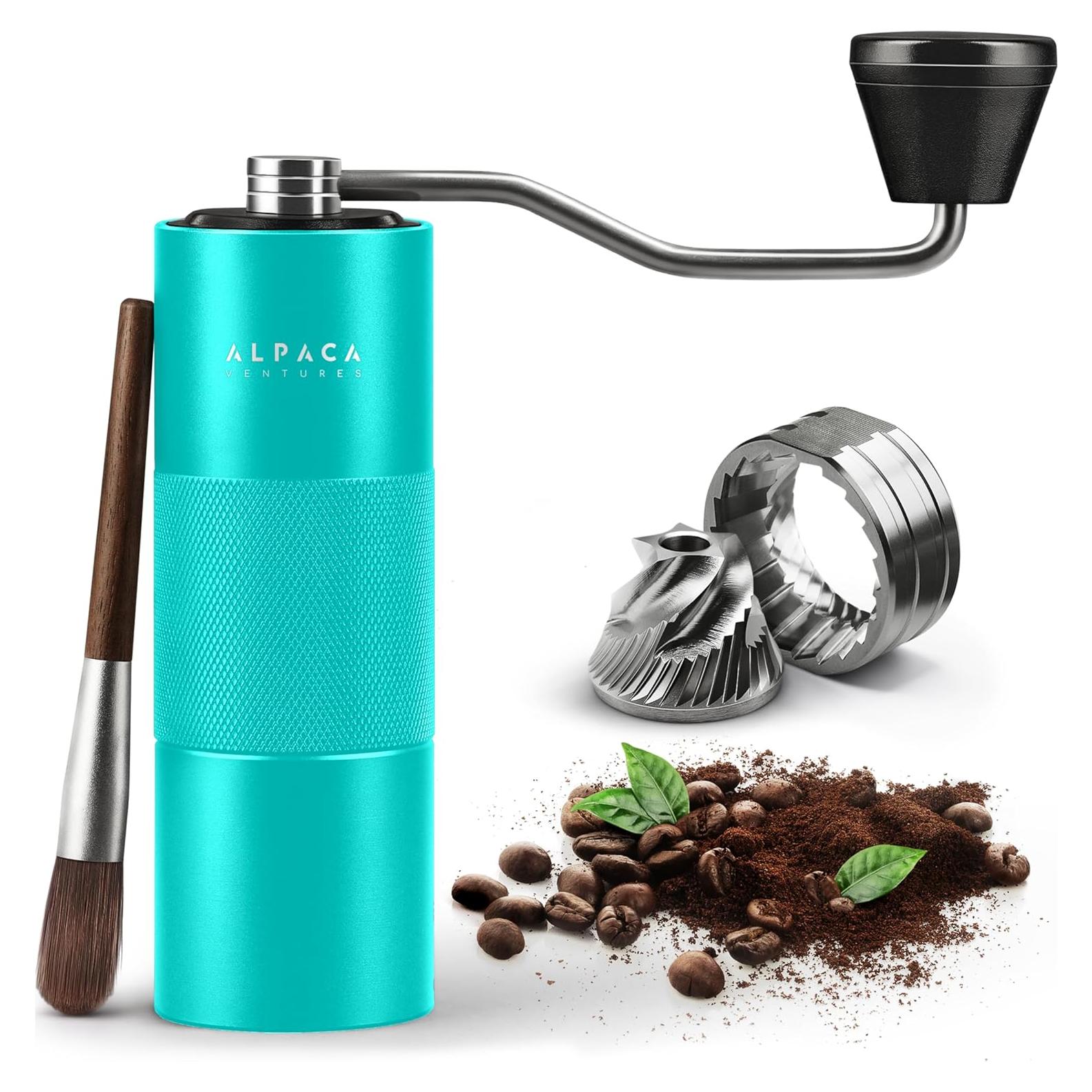 Molino de Café Manual Alpaca Ventures - Acero Inoxidable Ajustable