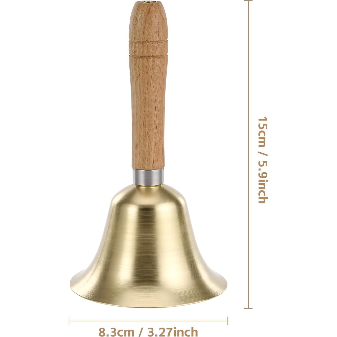 Campana de Mano Flezoo de Bronce Sólido 8 cm - Sonido Fuerte