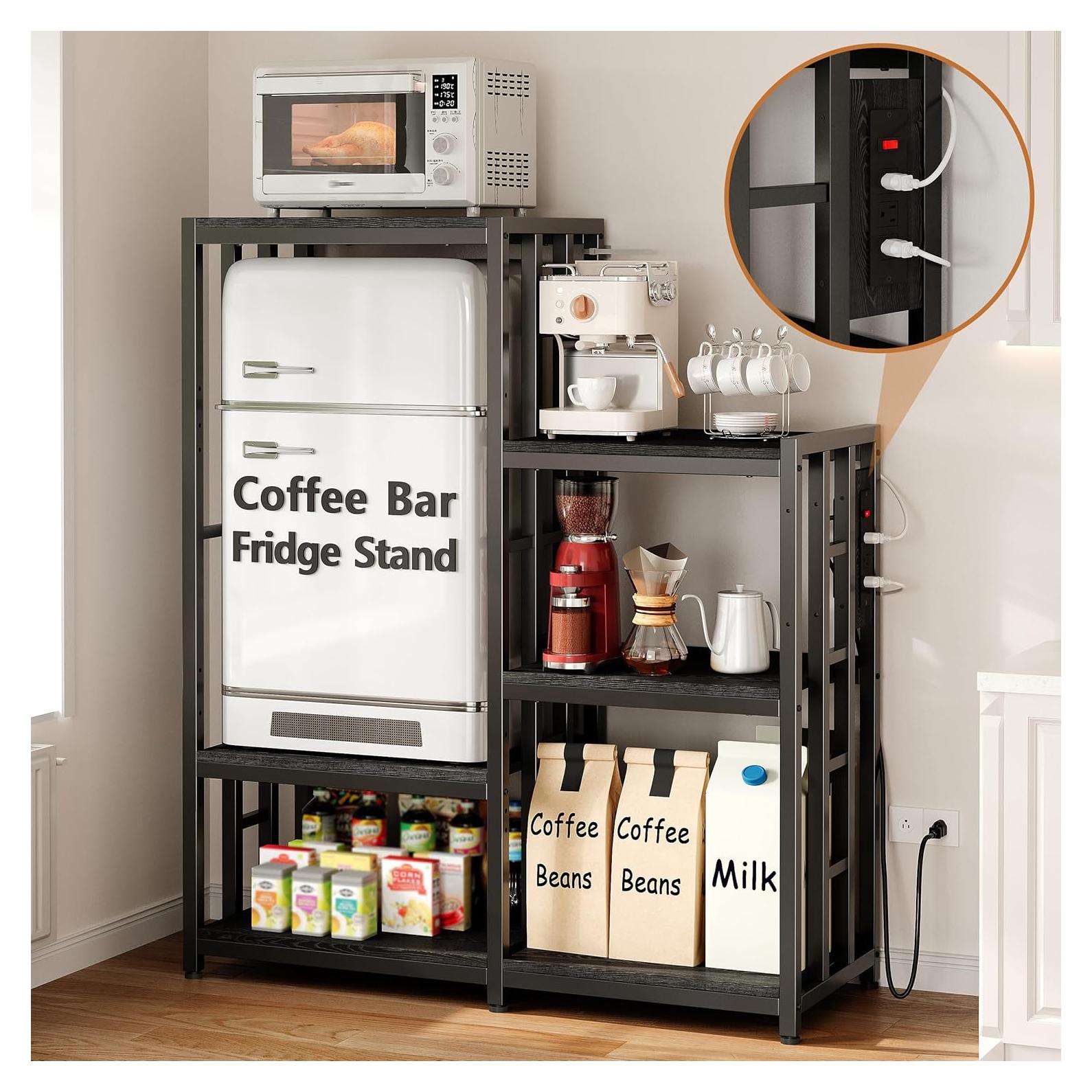 Estante Organizador MAJALiS para Mini Refrigerador Negro 6 Niveles