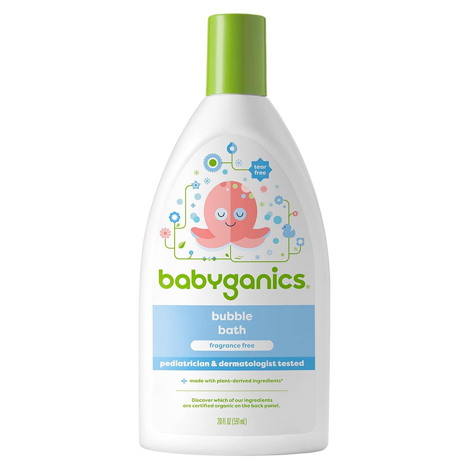 Baño de Burbujas Babyganics 591 ml No Alergénico Sin Fragancia