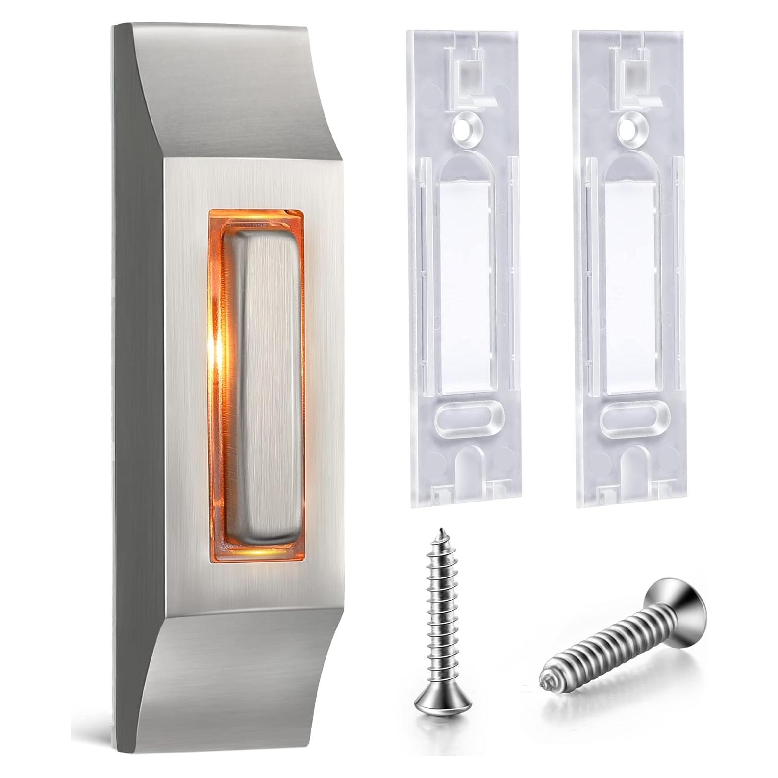 Botón de Timbre de Metal Enhon con Luz LED Cálida