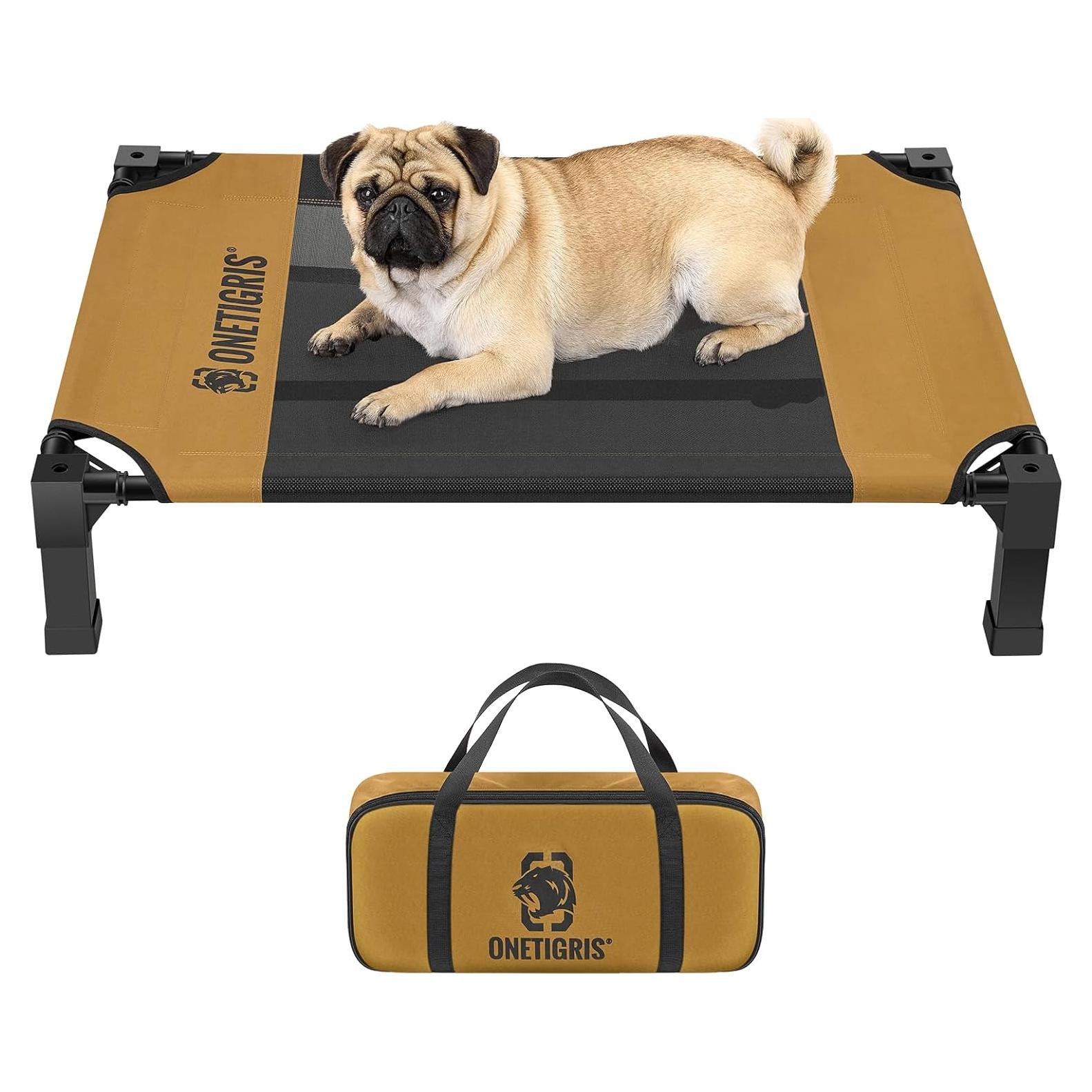 Cama Elevada para Perros OneTigris Pequeña Marrón 129.5x69.8cm