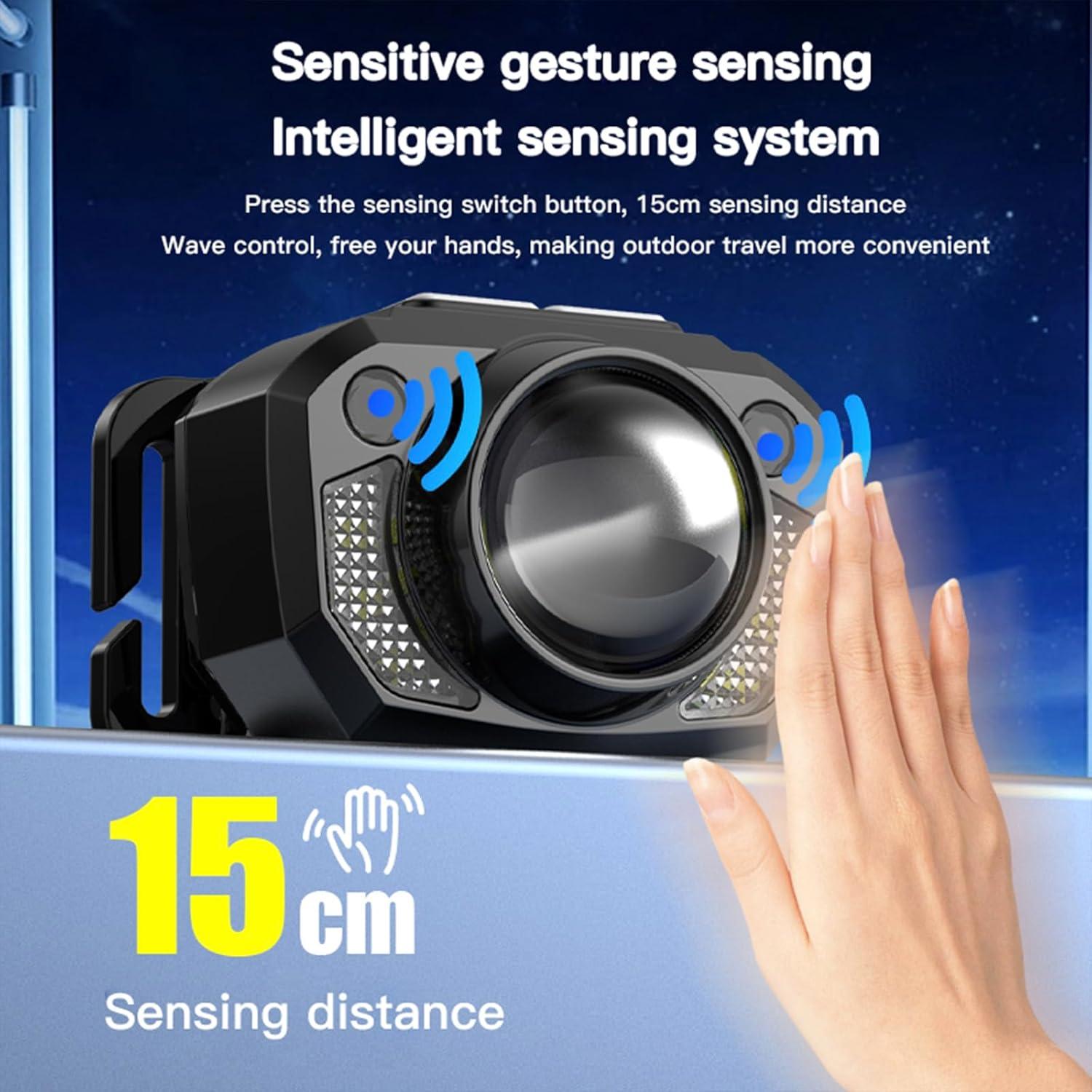 Linterna Frontal Recargable BiteBoom 600m 6 Modos USB C